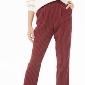Pinstripe Pleat-Front Pants